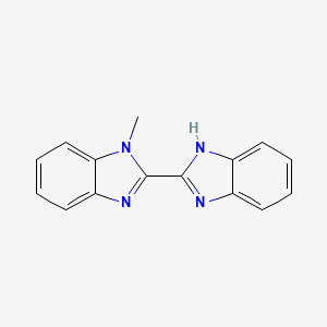 molecular formula C15H12N4 B3054970 2,2'-Bi-1H-benzimidazole, 1-methyl- CAS No. 62627-68-3