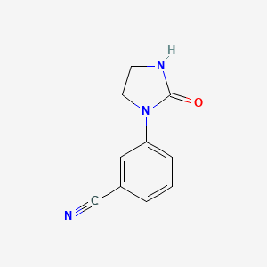 molecular formula C10H9N3O B3055047 3-(2-Oxoimidazolidin-1-yl)benzonitrile CAS No. 62868-34-2