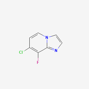 molecular formula C7H4ClFN2 B3055049 7-Chloro-8-fluoroimidazo[1,2-a]pyridine CAS No. 628691-87-2