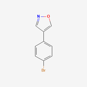 molecular formula C9H6BrNO B3055054 4-(4-Bromophenyl)-1,2-oxazole CAS No. 62893-29-2
