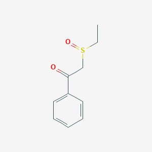 molecular formula C10H12O2S B3055063 Ethanone, 2-(ethylsulfinyl)-1-phenyl- CAS No. 62926-86-7