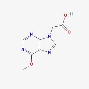 molecular formula C8H8N4O3 B3055080 (6-Methoxy-9h-purin-9-yl)acetic acid CAS No. 6298-52-8