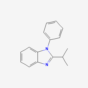 molecular formula C16H16N2 B3055084 2-Isopropyl-1-phenyl-1H-benzo[d]imidazole CAS No. 62987-32-0