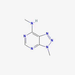 3H-v-Triazolo(4,5-d)pyrimidine, 3-methyl-7-(methylamino)-