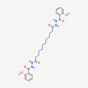 molecular formula C26H34N4O6 B3055162 Dodecanedioic acid, bis[2-(2-hydroxybenzoyl)hydrazide] CAS No. 63245-38-5