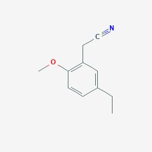 molecular formula C11H13NO B3055171 2-(5-Ethyl-2-methoxyphenyl)acetonitrile CAS No. 6328-52-5