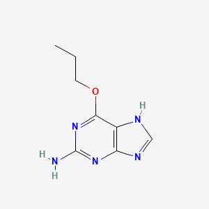 molecular formula C8H11N5O B3055185 Purine, 2-amino-6-propoxy- CAS No. 6331-91-5
