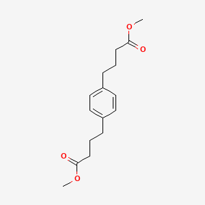 molecular formula C16H22O4 B3055210 METHYL 4-[4-(3-METHOXYCARBONYLPROPYL)PHENYL]BUTANOATE CAS No. 6337-65-1