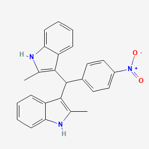 2-methyl-3-[(2-methyl-1H-indol-3-yl)(4-nitrophenyl)methyl]-1H-indole
