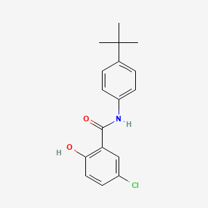 Benzamide, 5-chloro-N-[4-(1,1-dimethylethyl)phenyl]-2-hydroxy-