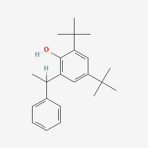 molecular formula C22H30O B3055224 Phenol, 2,4-bis(1,1-dimethylethyl)-6-(1-phenylethyl)- CAS No. 63428-98-8