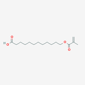 molecular formula C16H28O4 B3055227 Dodecanoic acid, 12-[(2-methyl-1-oxo-2-propenyl)oxy]- CAS No. 63439-30-5