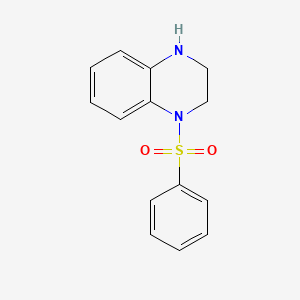 molecular formula C14H14N2O2S B3055228 Quinoxaline,1,2,3,4-tetrahydro-1-(phenylsulfonyl)- CAS No. 6344-73-6