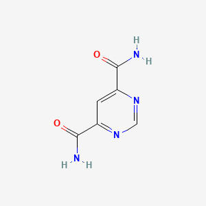 molecular formula C6H6N4O2 B3055231 Pyrimidine-4,6-dicarboxamide CAS No. 6345-42-2