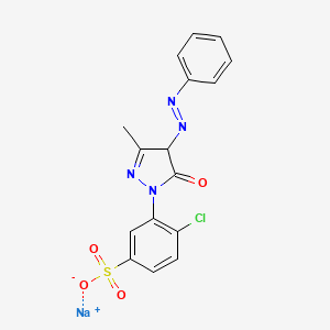 molecular formula C16H13ClN4NaO4S+ B3055251 C.I. Acid yellow 34, monosodium salt CAS No. 6359-90-6