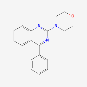 molecular formula C18H17N3O B3055253 2-(Morpholin-4-yl)-4-phenylquinazoline CAS No. 63615-58-7