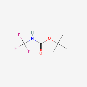 molecular formula C6H10F3NO2 B3055266 Carbamic acid, (trifluoromethyl)-, 1,1-dimethylethyl ester CAS No. 63689-57-6
