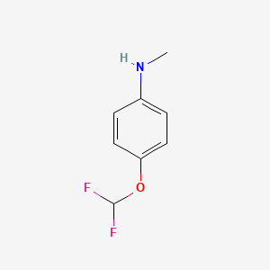 molecular formula C8H9F2NO B3055299 4-(二氟甲氧基)-N-甲基苯胺 CAS No. 638192-10-6