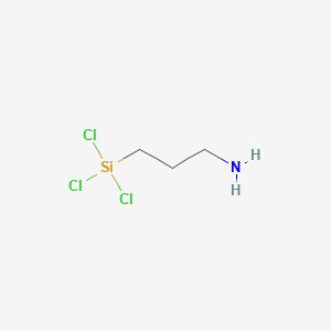 molecular formula C3H8Cl3NSi B3055301 1-Propanamine, 3-(trichlorosilyl)- CAS No. 63823-23-4