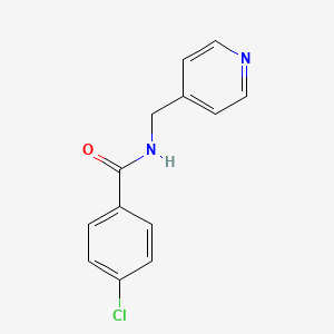 molecular formula C13H11ClN2O B3055302 4-chloro-N-(pyridin-4-ylmethyl)benzamide CAS No. 63825-00-3