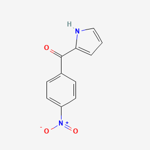 molecular formula C11H8N2O3 B3055304 Methanone, (4-nitrophenyl)-1H-pyrrol-2-yl- CAS No. 63833-47-6