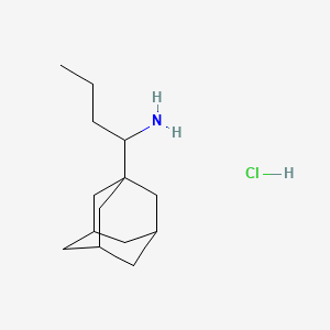 molecular formula C14H26ClN B3055310 1-(1-Aminobutyl)adamantane hydrochloride CAS No. 63872-79-7