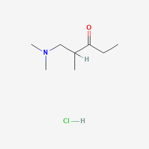 molecular formula C8H18ClNO B3055323 1-(Dimethylamino)-2-methyl-3-pentanone hydrochloride CAS No. 63942-70-1