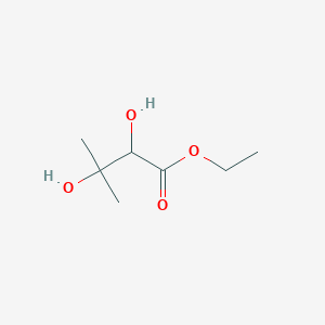 molecular formula C7H14O4 B3055327 Butanoic acid, 2,3-dihydroxy-3-methyl-, ethyl ester CAS No. 63962-99-2