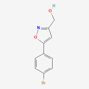molecular formula C10H8BrNO2 B3055340 (5-(4-Bromophenyl)isoxazol-3-yl)methanol CAS No. 640291-96-9