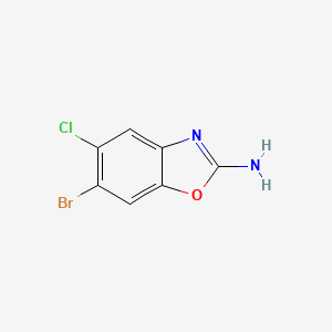 molecular formula C7H4BrClN2O B3055342 6-bromo-5-chloro-1,3-benzoxazol-2-amine CAS No. 64037-08-7