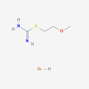 molecular formula C4H11BrN2OS B3055345 1-(Carbamimidoylsulfanyl)-2-methoxyethane hydrobromide CAS No. 64039-34-5