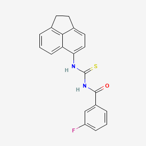 N-(1,2-dihydroacenaphthylen-5-ylcarbamothioyl)-3-fluorobenzamide