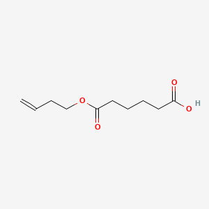 molecular formula C10H16O4 B3055351 But-3-enyl hydrogen adipate CAS No. 64084-45-3