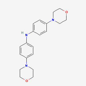 molecular formula C20H25N3O2 B3055352 Benzenamine, 4-(4-morpholinyl)-N-[4-(4-morpholinyl)phenyl]- CAS No. 64097-60-5