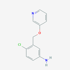 molecular formula C12H11ClN2O B3055363 3-(5-Amino-2-chlorobenzyloxy)pyridine CAS No. 642084-31-9