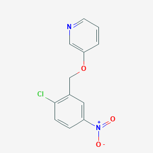 molecular formula C12H9ClN2O3 B3055364 3-(2-Chloro-5-nitro-benzyloxy)-pyridine CAS No. 642084-74-0