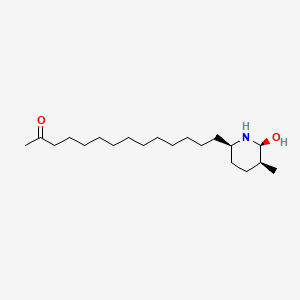 14-[(2r,5s,6s)-6-Hydroxy-5-methylpiperidin-2-yl]tetradecan-2-one