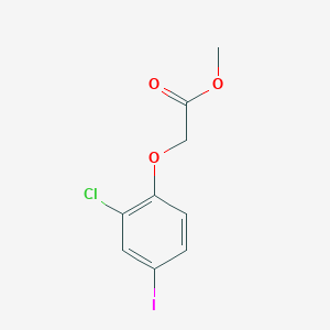 molecular formula C9H8ClIO3 B3055415 Acetic acid, (2-chloro-4-iodophenoxy)-, methyl ester CAS No. 646054-39-9