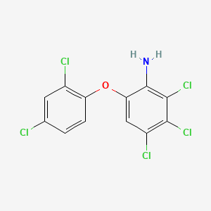 molecular formula C12H6Cl5NO B3055417 2,3,4-Trichloro-6-(2,4-dichlorophenoxy)aniline CAS No. 64630-64-4
