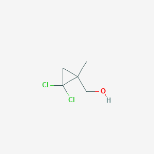 molecular formula C5H8Cl2O B3055425 (2,2-Dichloro-1-methylcyclopropyl)methanol CAS No. 64670-26-4