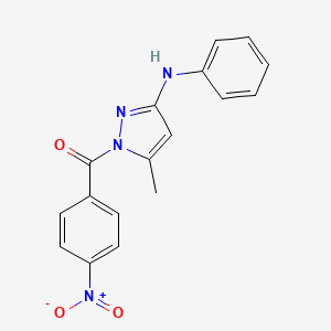 (5-Methyl-3-phenylamino-pyrazol-1-yl)-(4-nitro-phenyl)-methanone