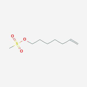 molecular formula C8H16O3S B3055448 Hept-6-en-1-yl methanesulfonate CAS No. 64818-37-7