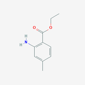 molecular formula C10H13NO2 B3055449 Ethyl 2-amino-4-methylbenzoate CAS No. 64818-80-0