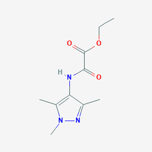 molecular formula C10H15N3O3 B3055455 Ethyl 2-oxo-2-[(1,3,5-trimethylpyrazol-4-yl)amino]acetate CAS No. 648408-64-4