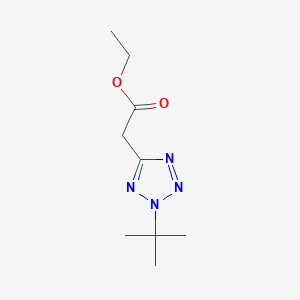 molecular formula C9H16N4O2 B3055472 2H-Tetrazole-5-acetic acid, 2-(1,1-dimethylethyl)-, ethyl ester CAS No. 64953-16-8