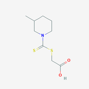 molecular formula C9H15NO2S2 B3055475 2-((3-Methylpiperidine-1-carbonothioyl)thio)acetic acid CAS No. 6499-11-2