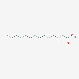 molecular formula C15H30O2 B3055502 3-Methyltetradecanoic acid CAS No. 65128-48-5