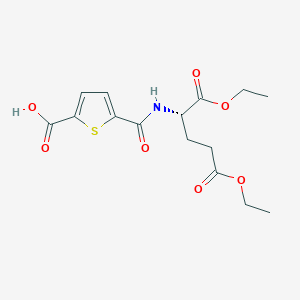 molecular formula C15H19NO7S B3055504 L-Glutamic acid, N-[(5-carboxy-2-thienyl)carbonyl]-, 1,5-diethyl ester CAS No. 651295-42-0