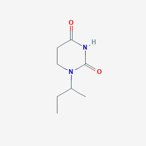 molecular formula C8H14N2O2 B3055514 1-(Butan-2-yl)-1,3-diazinane-2,4-dione CAS No. 651718-04-6