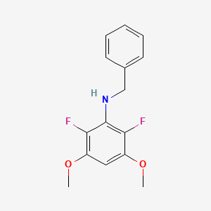 molecular formula C15H15F2NO2 B3055515 N-benzyl-2,6-difluoro-3,5-dimethoxyaniline CAS No. 651734-53-1
